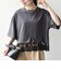 《一部追加予約》SHIPS any:〈洗濯機可能〉ジップ レース ヘム ハーフスリーブ TEE