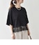 《一部予約》SHIPS any:〈洗濯機可能〉ジップ レース ヘム ハーフスリーブ TEE