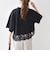 《一部予約》SHIPS any:〈洗濯機可能〉ジップ レース ヘム ハーフスリーブ TEE