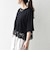 《一部予約》SHIPS any:〈洗濯機可能〉ジップ レース ヘム ハーフスリーブ TEE