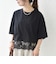 《一部予約》SHIPS any:〈洗濯機可能〉ジップ レース ヘム ハーフスリーブ TEE