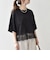 《一部追加予約》SHIPS any:〈洗濯機可能〉ジップ レース ヘム ハーフスリーブ TEE
