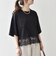 《一部追加予約》SHIPS any:〈洗濯機可能〉ジップ レース ヘム ハーフスリーブ TEE