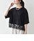 《一部追加予約》SHIPS any:〈洗濯機可能〉ジップ レース ヘム ハーフスリーブ TEE