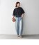 《予約》SHIPS any:〈洗濯機可能〉ジップ レース ヘム ハーフスリーブ TEE