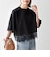 《予約》SHIPS any:〈洗濯機可能〉ジップ レース ヘム ハーフスリーブ TEE