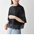 《予約》SHIPS any:〈洗濯機可能〉ジップ レース ヘム ハーフスリーブ TEE