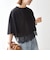 《一部予約》SHIPS any:〈洗濯機可能〉ジップ レース ヘム ハーフスリーブ TEE