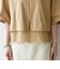 《予約》SHIPS any:〈洗濯機可能〉ジップ レース ヘム ハーフスリーブ TEE