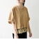 《一部予約》SHIPS any:〈洗濯機可能〉ジップ レース ヘム ハーフスリーブ TEE