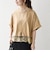 《一部予約》SHIPS any:〈洗濯機可能〉ジップ レース ヘム ハーフスリーブ TEE