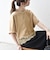 《一部予約》SHIPS any:〈洗濯機可能〉ジップ レース ヘム ハーフスリーブ TEE