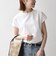 《予約》SHIPS any:〈洗濯機可能〉ジャージー フレンチスリーブ レース TEE