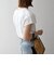 《予約》SHIPS any:〈洗濯機可能〉ジャージー フレンチスリーブ レース TEE