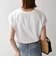 《予約》SHIPS any:〈洗濯機可能〉ジャージー フレンチスリーブ レース TEE