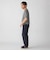 JOHN SMEDLEY: HOWICK マイクロボーダー ニット Tシャツ