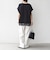 〈手洗い可能〉レース コンビ フレンチ スリーブ TEE