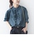 《予約》【WEB限定】〈手洗い可能〉チェック フリル ロングスリーブ シャツ（グリーン）