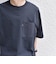 【WEB限定】SHIPS any: リラックス ナイロンポケット クルーネック Tシャツ◆