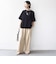 【WEB限定】〈手洗い可能〉ウェーブ クレープ ショート スリーブ カットソー