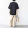 【WEB限定】〈手洗い可能〉ウェーブ クレープ ショート スリーブ カットソー