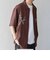 SHIPS any: NYBG コラボ トロピカル ロゴ 刺繍 リラックス リネン ミックス 半袖 シャツ◆