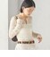 《予約》〈手洗い可能〉シュリンク レース ヘンリーネック 2WAY プルオーバー
