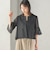 《予約》〈手洗い可能〉シャンブレー カラミ ノーカラー ジャケット