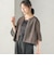 《予約》〈手洗い可能〉シャンブレー カラミ ノーカラー ジャケット