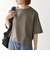 《予約》SHIPS any:〈手洗い可能〉リバークロス ハーフ スリーブ ワイド TEE