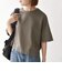 《予約》SHIPS any:〈手洗い可能〉リバークロス ハーフ スリーブ ワイド TEE