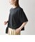 《予約》SHIPS any:〈手洗い可能〉リバークロス ハーフ スリーブ ワイド TEE