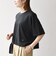 《予約》SHIPS any:〈手洗い可能〉リバークロス ハーフ スリーブ ワイド TEE