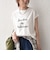 《予約》SHIPS Colors:〈接触冷感・UVカット〉フレンチスリーブ SOLENNE ロゴT◆