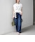 《予約》SHIPS Colors:〈接触冷感・UVカット〉フレンチスリーブ SOLENNE ロゴT◆