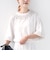 《予約》フラワー モチーフ カットワーク レース ショート スリーブ TEE