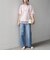 《予約》SHIPS Colors:〈接触冷感・手洗い可能〉クールタッチ シアーコンビ ハーフスリーブ トップス◆