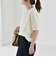 《予約》quaranciel:〈洗濯機可能〉カット ジャカード フレンチスリーブ プルオーバー