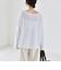 《予約》quaranciel:〈手洗い可能〉シアー コットン ボートネック ルーズ ロンTEE