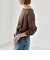 《予約》quaranciel:〈手洗い可能〉シアー コットン ボートネック ルーズ ロンTEE