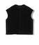 SHIPS Primary Navy Label:ラミー ピンタック フレンチスリーブ ブラウス
