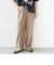 〈手洗い可能〉麻混 シャンブレー ピケ 2タック パンツ