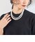 【WEB限定】パールモチーフ 3連 ショート ネックレス◇