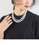 【WEB限定】パールモチーフ 3連 ショート ネックレス◇
