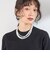 【WEB限定】パールモチーフ 3連 ショート ネックレス◇