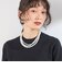 【WEB限定】パールモチーフ 3連 ショート ネックレス◇