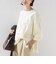 《予約》【WEB限定】〈手洗い可能〉裾 ツイスト デザイン ポンチ ロング スリーブ プルオーバー