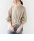 《予約》【WEB限定】〈手洗い可能〉裾 ツイスト デザイン ポンチ ロング スリーブ プルオーバー