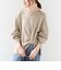 《予約》【WEB限定】〈手洗い可能〉裾 ツイスト デザイン ポンチ ロング スリーブ プルオーバー