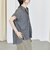 quaranciel:〈手洗い可能〉シアー デニム フレンチスリーブ レギュラー シャツ